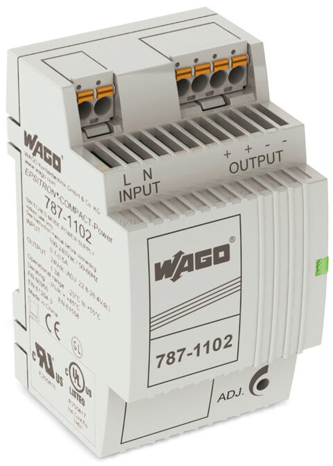 Switched-mode power supply; Compact; 1-phase; 24 VDC output voltage; 1.3 A output current; DC-OK LED