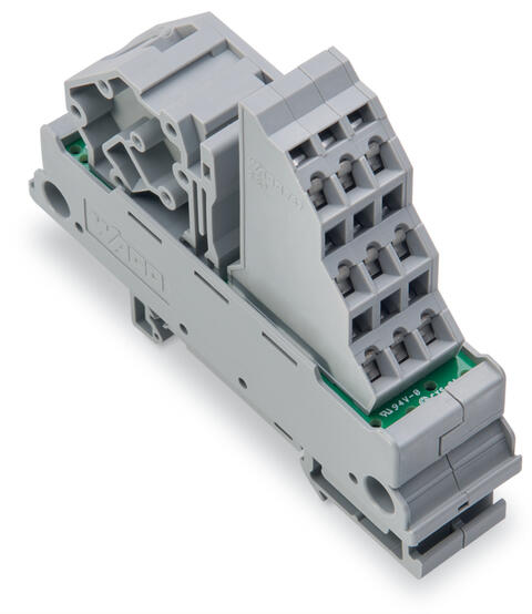 Potential distribution module; 1 potential; with 1 input clamping point; Conductor cross-section up to 16 mm²; with 9 output clamping points; Conductor cross-section up to 2.5 mm²; gray