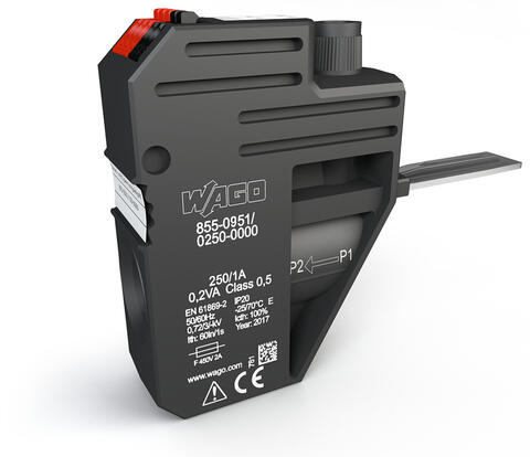 Current and voltage tap up to 95 mm²; Primary rated current: 250 A; Secondary rated current: 1 A; Rated power: 0.2 VA; Accuracy class: 0.5; fused