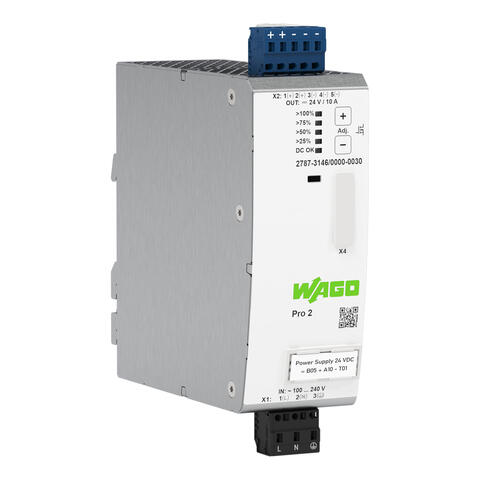 Primair geschakelde voeding; Pro 2; 1-fasig; Uitgangsspanning DC 24 V; Uitgangsstroom 10 A; TopBoost + PowerBoost; communicatief; Redundancy