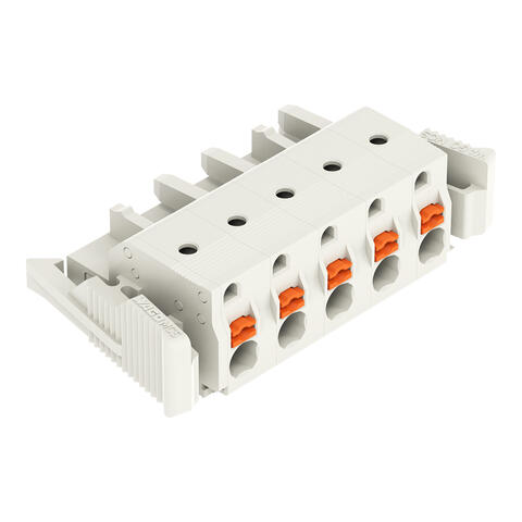 1-conductor female connector; push-button; Push-in CAGE CLAMP®; 2.5 mm²; Pin spacing 7.5 mm; 5-pole; 100% protected against mismating; Lateral locking levers; 2,50 mm²; light gray
