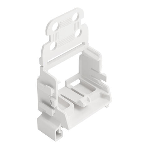 Adaptateur de fixation avec décharge de traction; pour bornes à 10 conducteurs; Série 221 - 4 mm²; pour rail 35; blanc
