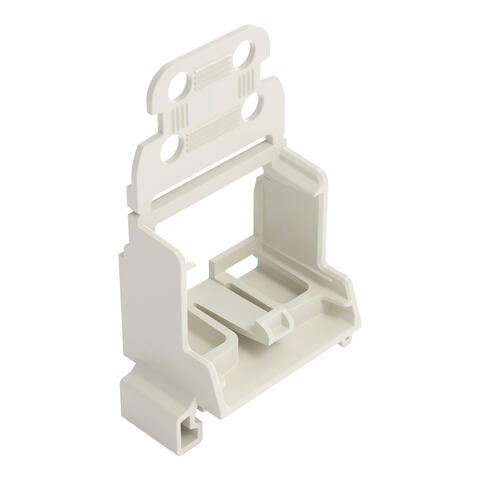Supporto di montaggio con piastra antistrappo; connettori per 10 cavi; Serie 221 - 4 mm²; per guida DIN 35; per applicazioni Ex; grigio chiaro