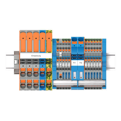 TOPJOB®S-Hauptverteiler-Set FI; mit Drücker; Einspeisung mit Hebel; mehrfarbig