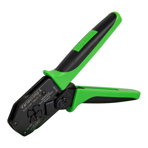 Crimp-Zange Variocrimp 4; für Aderendhülsen mit und ohne Kunststoffkragen; Crimp-Bereich 0,25 mm² bis 4,0 mm²