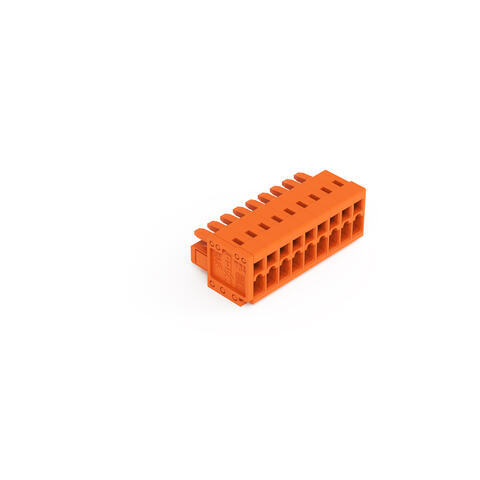 1-conductor female connector; CAGE CLAMP®; 1.5 mm²; Pin spacing 3.81 mm; 9-pole; 100% protected against mismating; orange