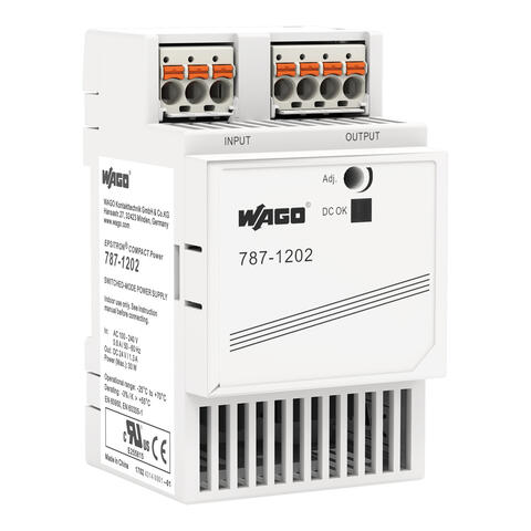 Switched-mode power supply; Compact; 1-phase; 24 VDC output voltage; 1.3 A output current; DC-OK LED
