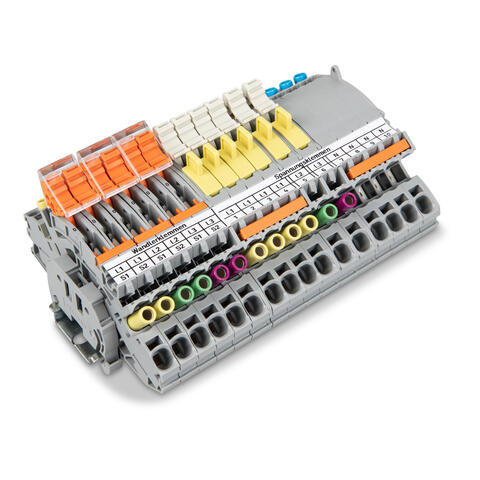 Stromwandlerklemmenblock; DIN VDE 0603-02-2; 6,00 mm²; grau