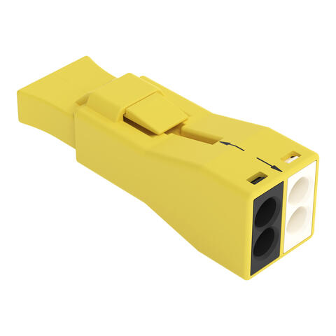Luminaire disconnect connector; 2-pole; yellow
