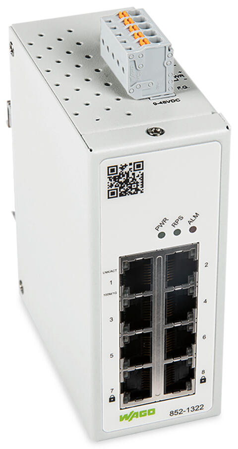 Industrial Managed Switch; 8 Ports 1000Base-T; MAC Security
