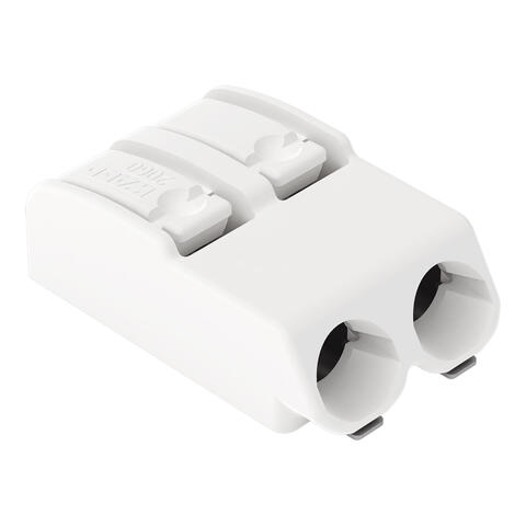 Borne pour circuits imprimés CMS; Bouton-poussoir; 0,75 mm²; Pas 4 mm; 2 pôles; Push-in CAGE CLAMP®; en bande; blanc