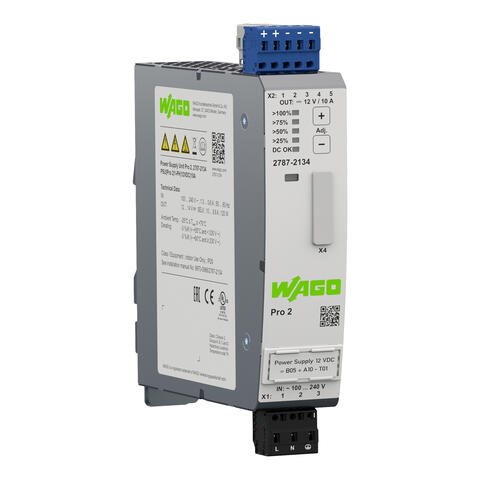 Power supply; Pro 2; 1-phase; 12 VDC output voltage; 10 A output current; TopBoost + PowerBoost; communication capability