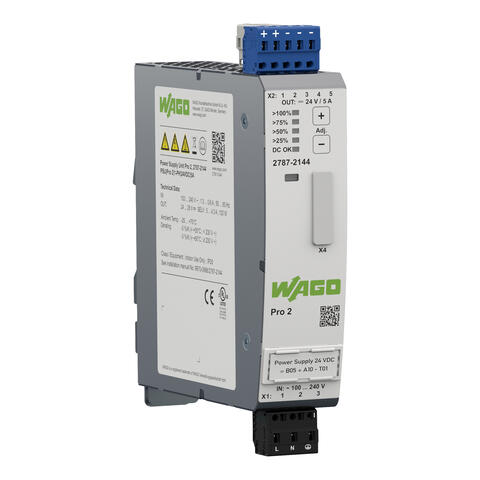 Power supply; Pro 2; 1-phase; 24 VDC output voltage; 5 A output current; TopBoost + PowerBoost; communication capability