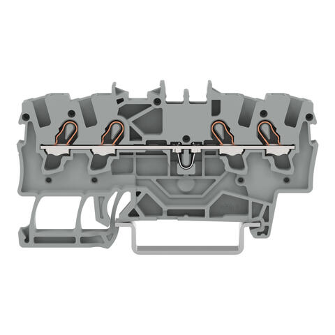 TOPJOB®S feedthrough terminal block; rail mount; 4-conductor; 4.2 mm wide; gray