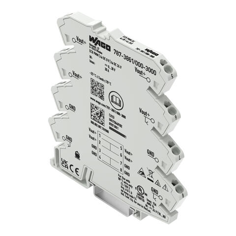 Potential distribution module; 2 potentials; with 4 clamping points each (0V / 24V); Conductor cross-section up to 2.5 mm²