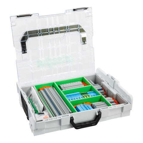 TOPJOB®S-INSTA-BOX; L-BOXX® 102; mit Betätigungsöffnung; für 3 normgerechte Verteilungen