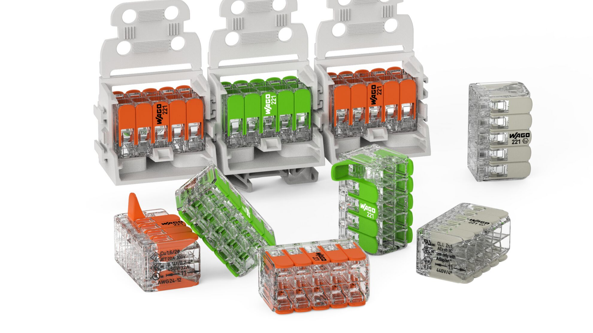 WAGO 221 Series DoubleDeck Splicing Connector with Levers WAGO AU